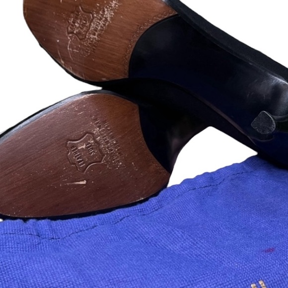 Stuart Weitzman vtg Black Suede and leather high heels🔥 size woman’s 7 B - Picture 4 of 9